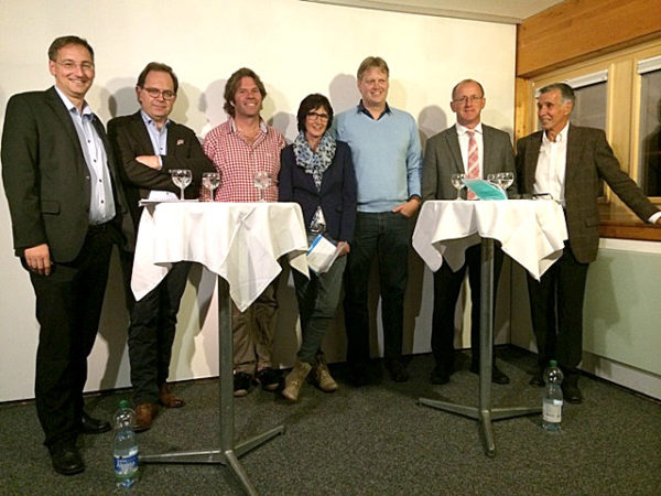 Von links: Thomas Egger, Fernando Lehner, Daniel Ritler, Rita Kalbermatten, Roger Michlig, Lukas Kalbermatten, Luzius Theler.