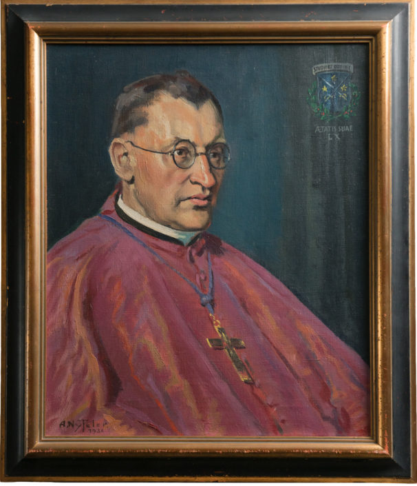 Albert Nyfeler (1883-1969): Porträt von Domherr Josef Werlen, Öl auf Leinwand, 1931, Depositum Rosanna Jaggi, Brig.