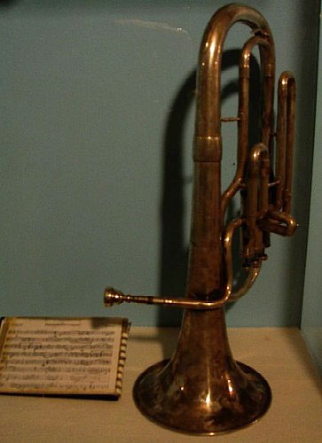 Es-Horn oder Althorn, Geschenk der Musikgesellschaft "Fafleralp" Blatten.