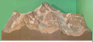 Relief des Bietschhorns, Massstab 1:2'000, 1938, Depositum Naturmuseum Solothurn.